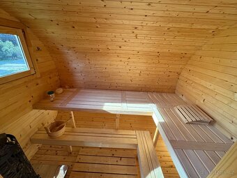 Oválná sauna s odpočívárnou 4 x 3 m - 3