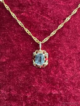 Zlatý řetízek s přívěskem 6,9g 585/1000 - 3