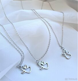 Řetízek Křížek ocel symbol ochrany = úspěch u žen i dívek - 3