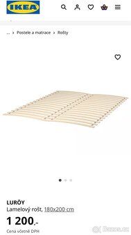 Manželská postel s roštem - 3