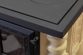 Keramická kachlová kamna s troubou na tuhé palivo - 3