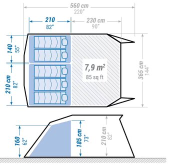 Decathlon Nafukovací stan Quechua Air Seconds pro 5 osob - 3