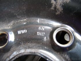 Plechové disky Audi, Seat, Škoda, VW 5x112 6x15 ET47 poklice - 3