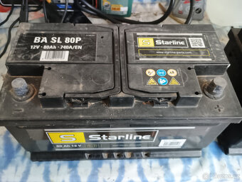 Prodám použité autobaterie Starline 80 Ah 740A 2 ks - 3