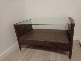 Konferenční odkládací stolek NOVÝ, umělý ratan - 3