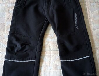 Dětské černé zateplené softshellové kalhoty v.110 - 3
