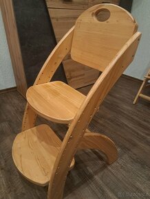 Rostoucí židle Domestav, model Klára z přírodního dřeva. - 3