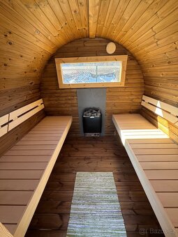 Zahradní sudová sauna 3M thermo s terasou - 3
