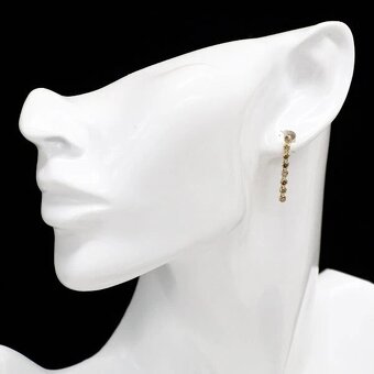LUXUSNÍ 18 KARÁTOVÉ ZLATÉ DIAMANTOVÉ NÁUŠNICE 1.00CT - 3