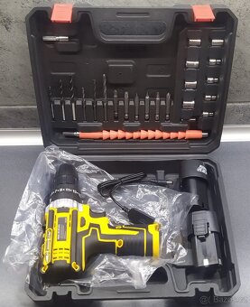 NOVÁ Aku vrtačka, 2x baterie, příslušenství - 3