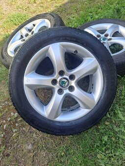 Alu kola 5x100 originál Škoda Fabia, Roomster 195/55/15 - 3