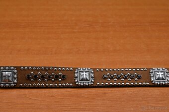 Prodám kožený pásek s kamínky - 3