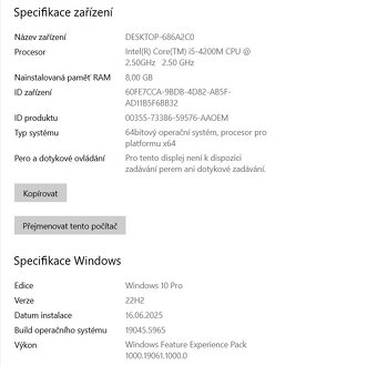 Lenovo Y510P,i5-4200M,WIN 10,HDD 1TB,RAM 8GB,15.6 palců - 3