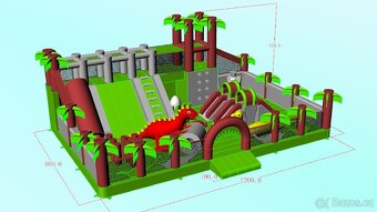 Skákací hrad – džungle / dinosauři - 3
