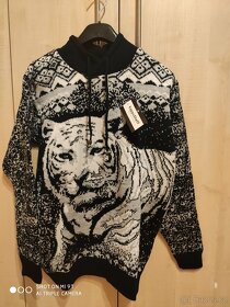Nový pánský svetr s motivem tygra  -  vánoční akce - 3