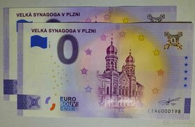 0€ / 0 euro suvenírová bankovka CZAG VELKA SYNAGOGA PLZEŇ - 3