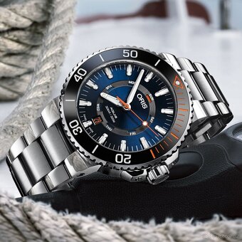 Hodinky Oris Aquis Staghorn (na tahu + gumový pásek) - 3
