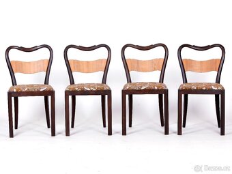 Jídelní set, 6x zrenovované židle TON, noivé čalounění. - 3