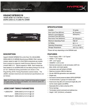 HyperX Fury 16GB (2 x 8GB) DDR4 - 3