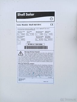Fotovoltaické panely Shell Solar SQ150-C - 3