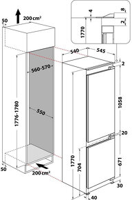 Vestavná lednice Bauknecht 177cm - 3