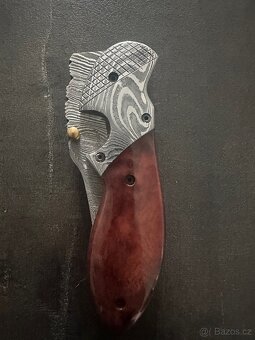 Lovecký zavírací nůž Dellinger Damascus Schnabel - 3
