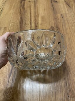 Skleněná broušená míse se slunečnicemi - 3