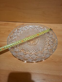 Broušená váza, miska, tác - 3