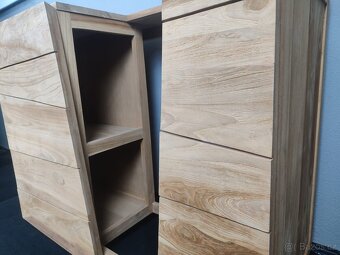 Koupelnová teaková skříň - 3