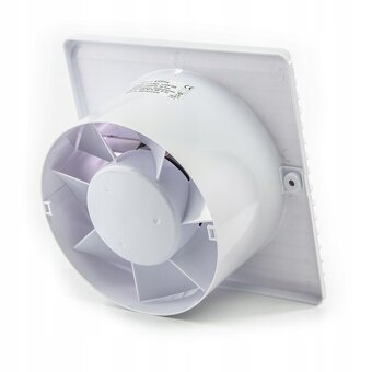 KOUPELNOVÝ VENTILÁTOR 100 mm 8W STŘEDNÍ S VYPÍNAČEM TICHÝ - 3