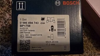 Brzdové destičky Bosch – nové, nepoužié 0 986 494 743 - 3