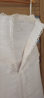 Svatební šaty bílé šněrovací velikost 46 - 3