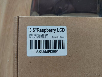 Displeje 3.5" pro Raspberry Pi, SPI, dotykový, TFT 320x480 - 3