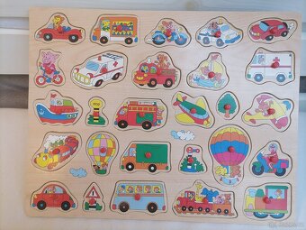 Dřevěné vkládačky, puzzle - 3