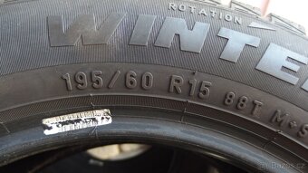 Prodám levně 4ks. málo jeté zimní pneu 195/60 r15 - 3