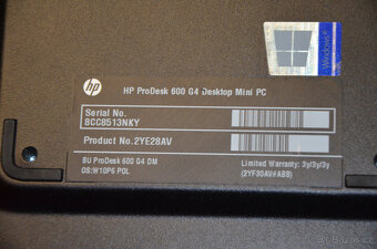 HP Prodesk 600 G4 Mini PC i3/12GB/SSD 256GB/záruka - 3