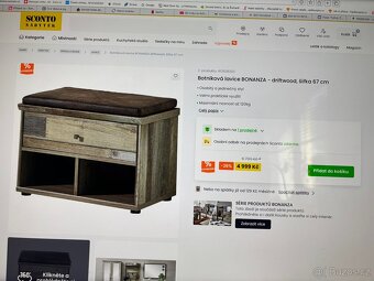 Botník + zrcadlo Sconto - 3