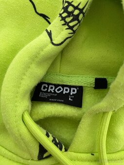 Neonově zelená mikina s kapucí Cropp - 3