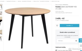 Kulatý jídelní stůl - ROXBY - 3