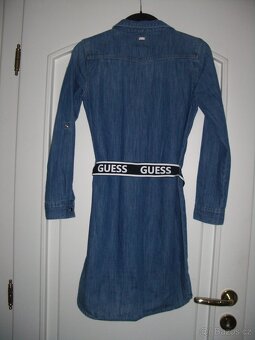 Dívčí džínové šaty zn.GUESS vel.158/164 TOP stav - 3