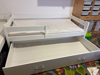 Dětská postel se zásuvkou, bílá , 160x80 cm - 3