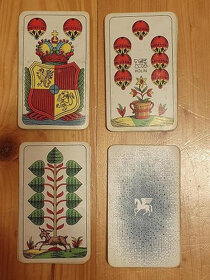 Mix starých hracích karet - žolíkové karty, karty na mariáš - 3