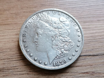 Stříbro Morgan Dollar 1879 USA Spojené státy stříbrná mince - 3