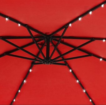 NOVÝ SLUNEČNÍK S LED OSVĚTLENÍM 3 M - 3