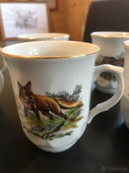 Karlovarský porcelán s mysliveckým motivem - hrnky - 3