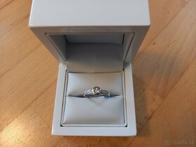 Briliantový zásnubní prsten z bílého zlata 0,08 ct NOVÝ - 3