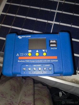 Solární set – panel + Victron regulátor + měnič 300W (komple - 3