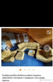 Prodám koženou sedací soupravu - 3
