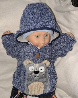 Teplý kabátek s kapucí - vel 68 - 3