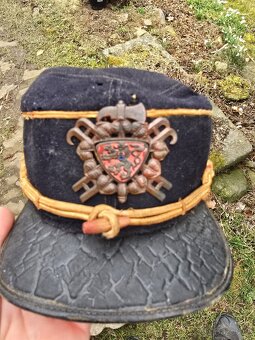 Krásná stará hasičská helma/ Hasičská čepice - 3